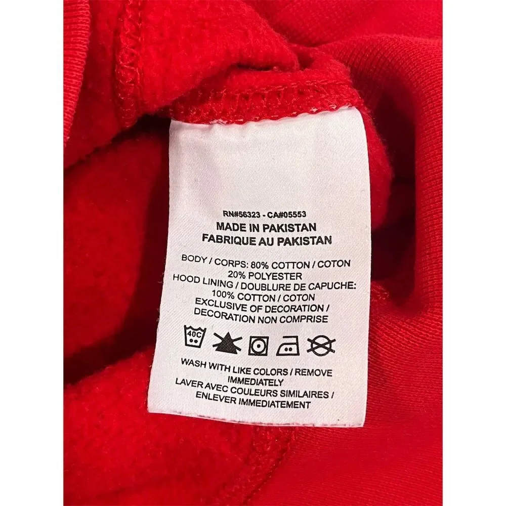Nike Men's Red Pullover Hoodie Size M Long Sleeve Fleece with‎ Logo